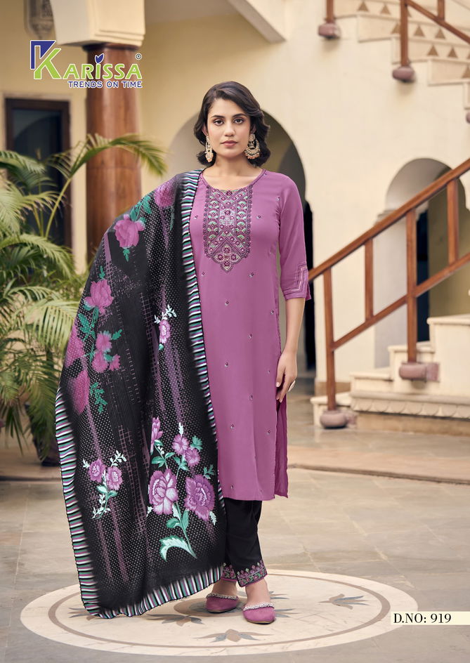 Latika By Karissa Thread Work Rayon Designer Kurti With Bottom Dupatta Wholesalers In Delhi